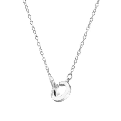 Twin Circle Link Paradise Silver Necklace Pendant – product image 1 of 8