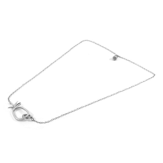 Tropical Pineapple Link Paradise Silver Necklace Pendant – product image 2 of 8