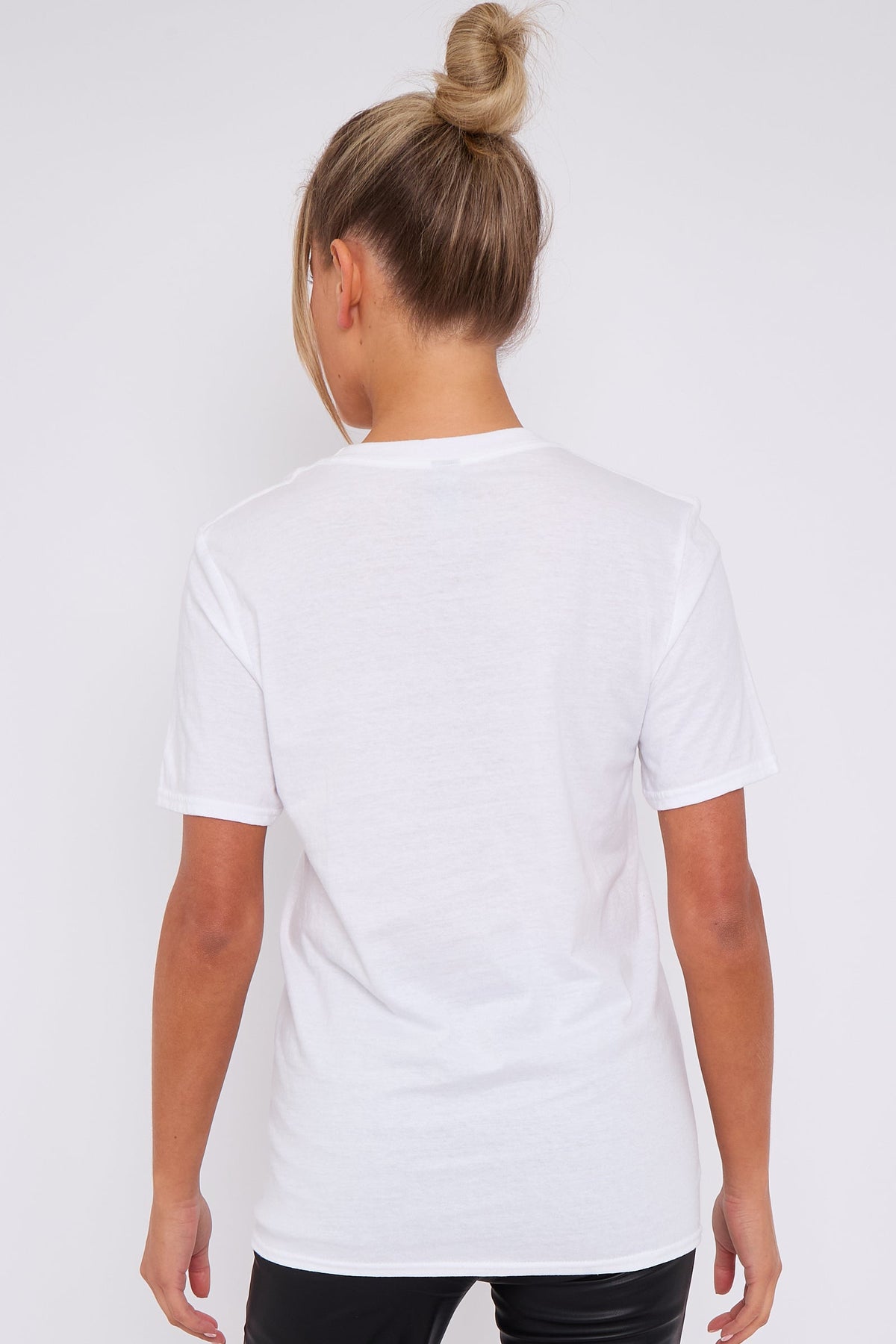 White C'est La Vie Short Sleeve Regular Fit T Shirt – product image 5 of 5