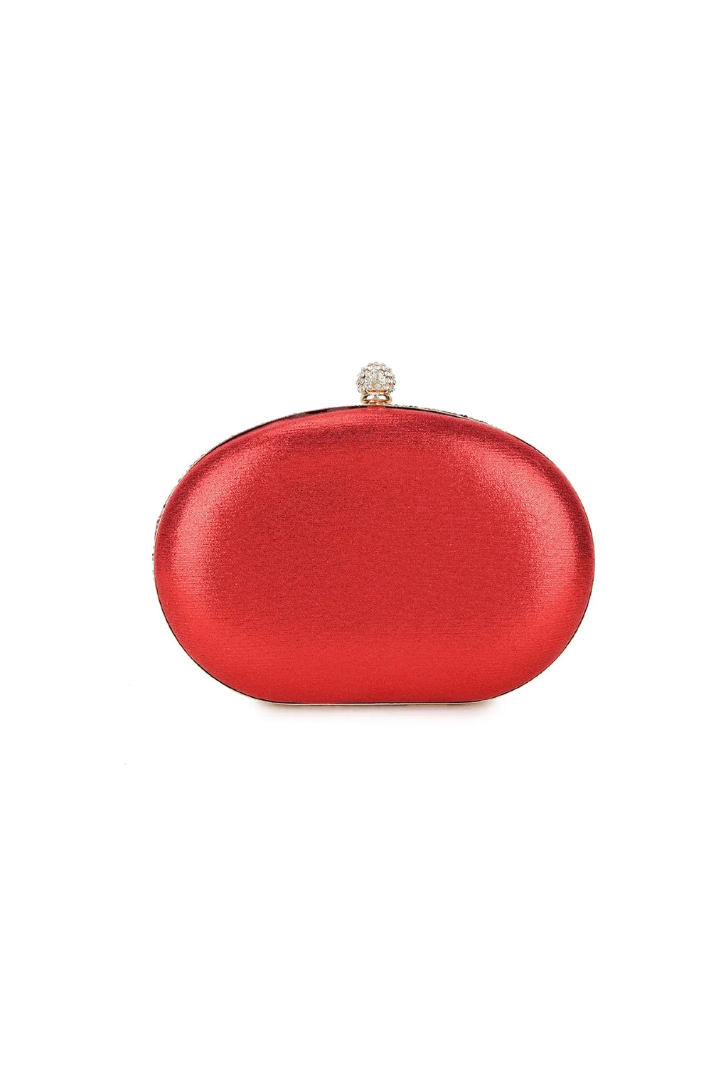 Red Embellished Clutch Bag with Gold Details – product image 3 of 3