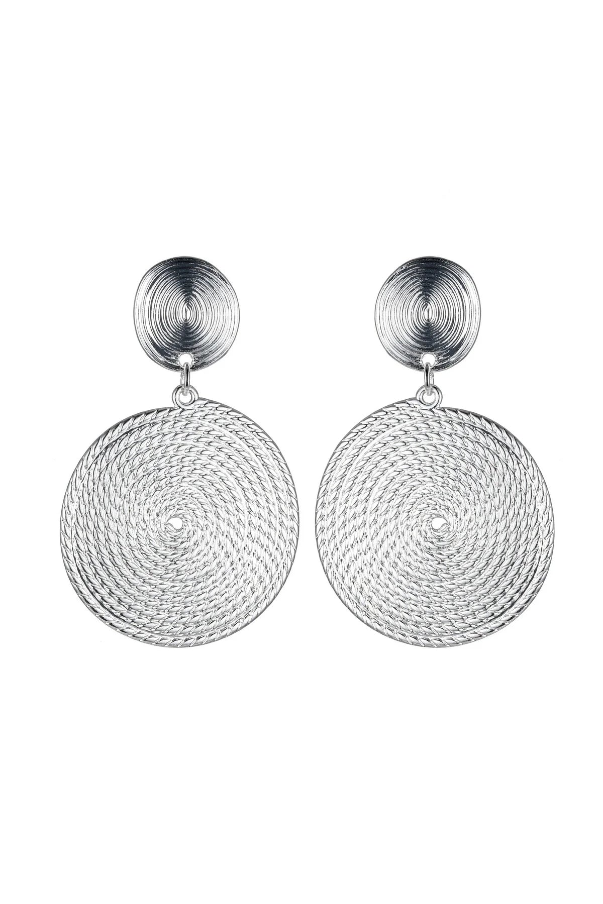 Silver Rope Circle Earrings – product image 1 of 2