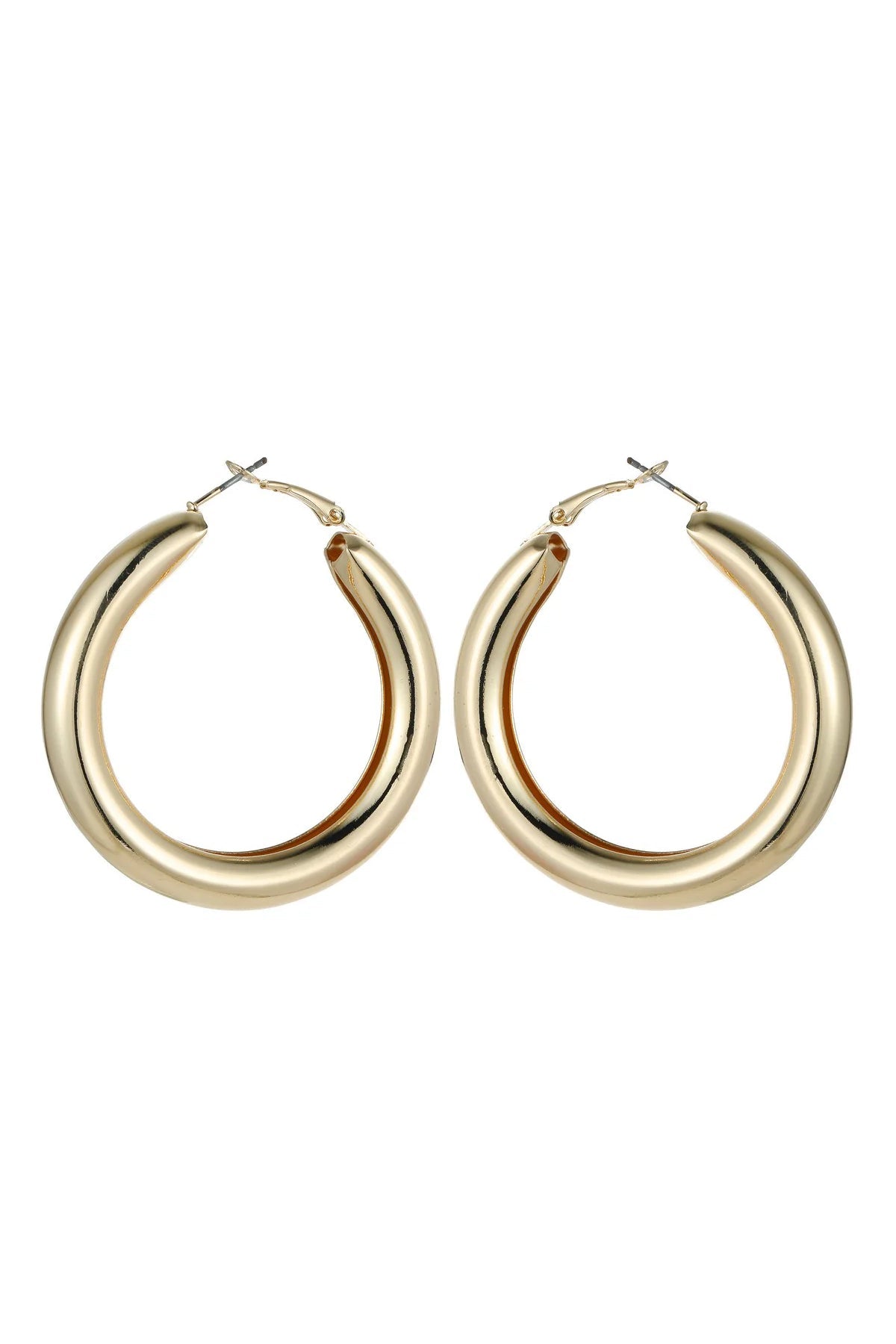 Gold Tone Chunky Hoop Earrings – product image 1 of 2