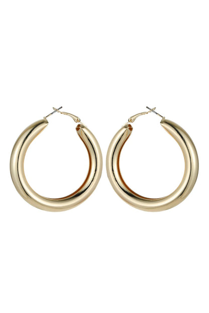 Gold Tone Chunky Hoop Earrings – product image 1 of 2