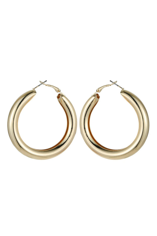 Gold Tone Chunky Hoop Earrings – product image 1 of 2