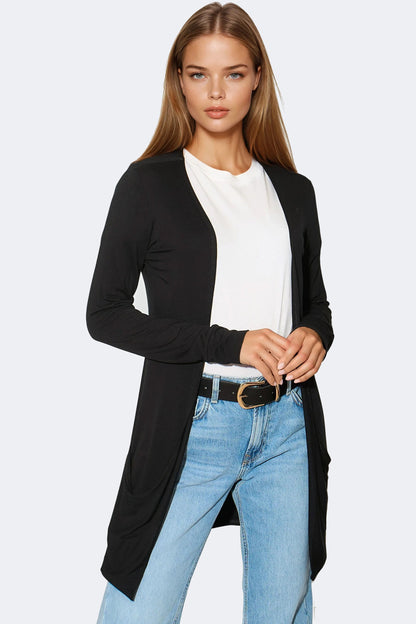Black Boyfriend Cardigan with Pockets – product image 1