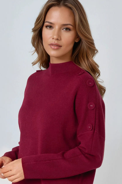 Wine High Neck Jumper – product image 2 of 5