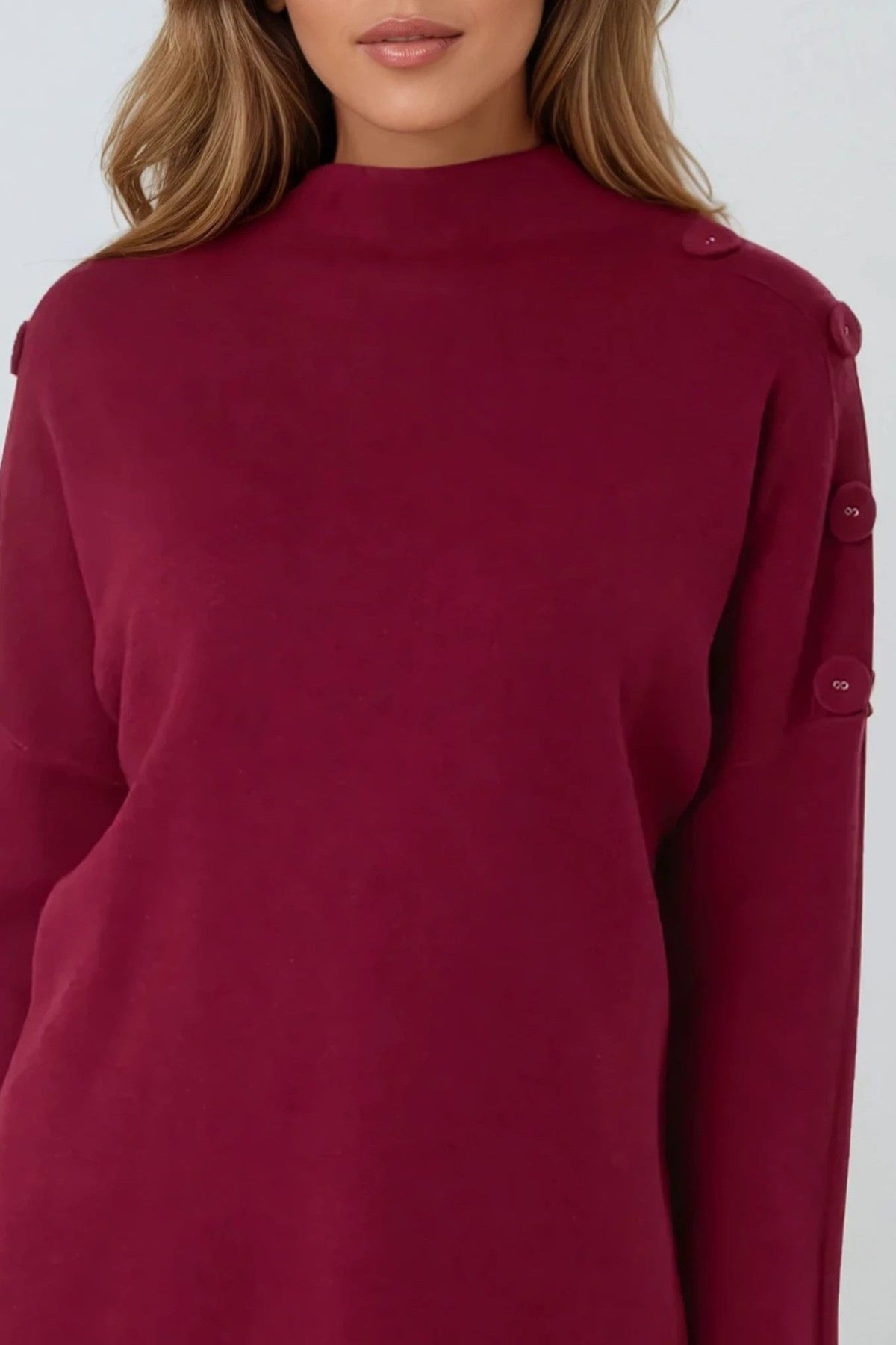 Wine High Neck Jumper – product image 3 of 5
