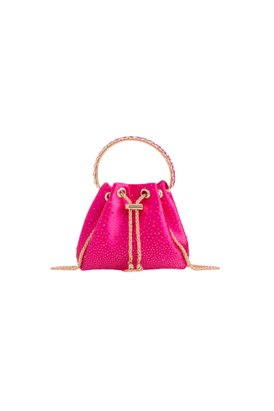 Fuchsia Embellished Top Handle Evening Bag – product image 1 of 2