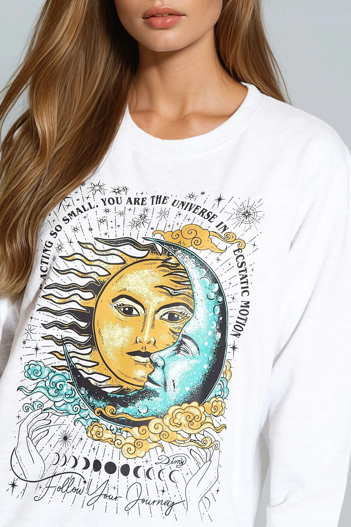 White Follow Your Journey Sweatshirt – product image 5 of 7