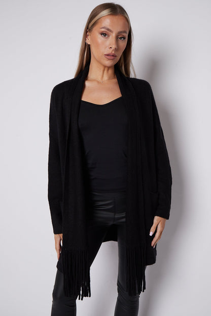 Black Fringed Tassel Cardigan – product image 2 of 7