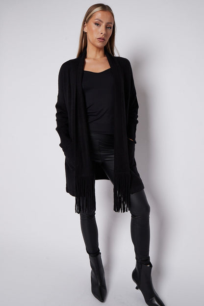 Black Fringed Tassel Cardigan – product image 5 of 7