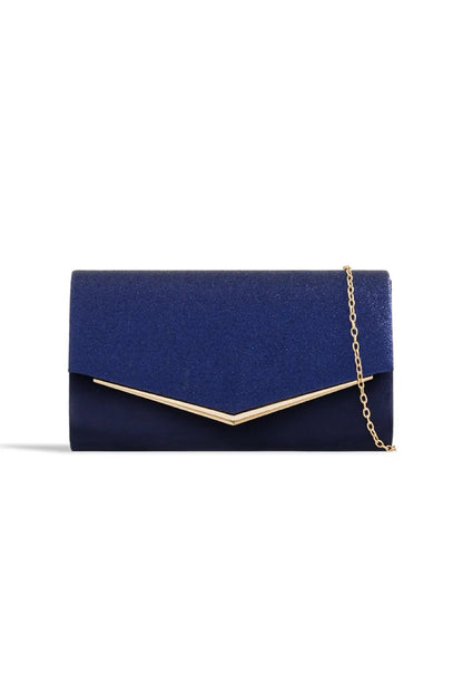 Navy Glitter Envelope Clutch – product image 1
