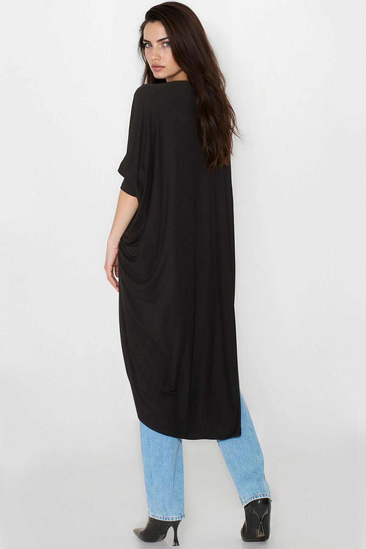 Black Batwing Sleeve Kimono Cardigan – product image 3 of 4