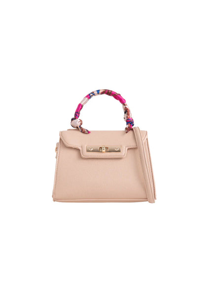 Nude Satin Top Handle Handbag – product image 1 of 3