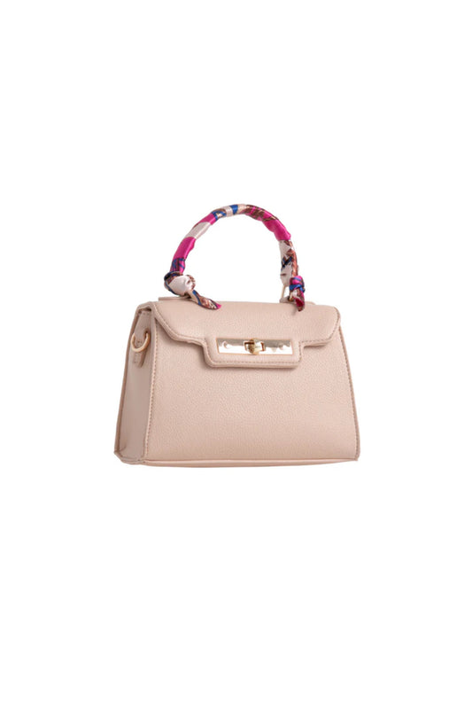Nude Satin Top Handle Handbag – product image 2 of 3
