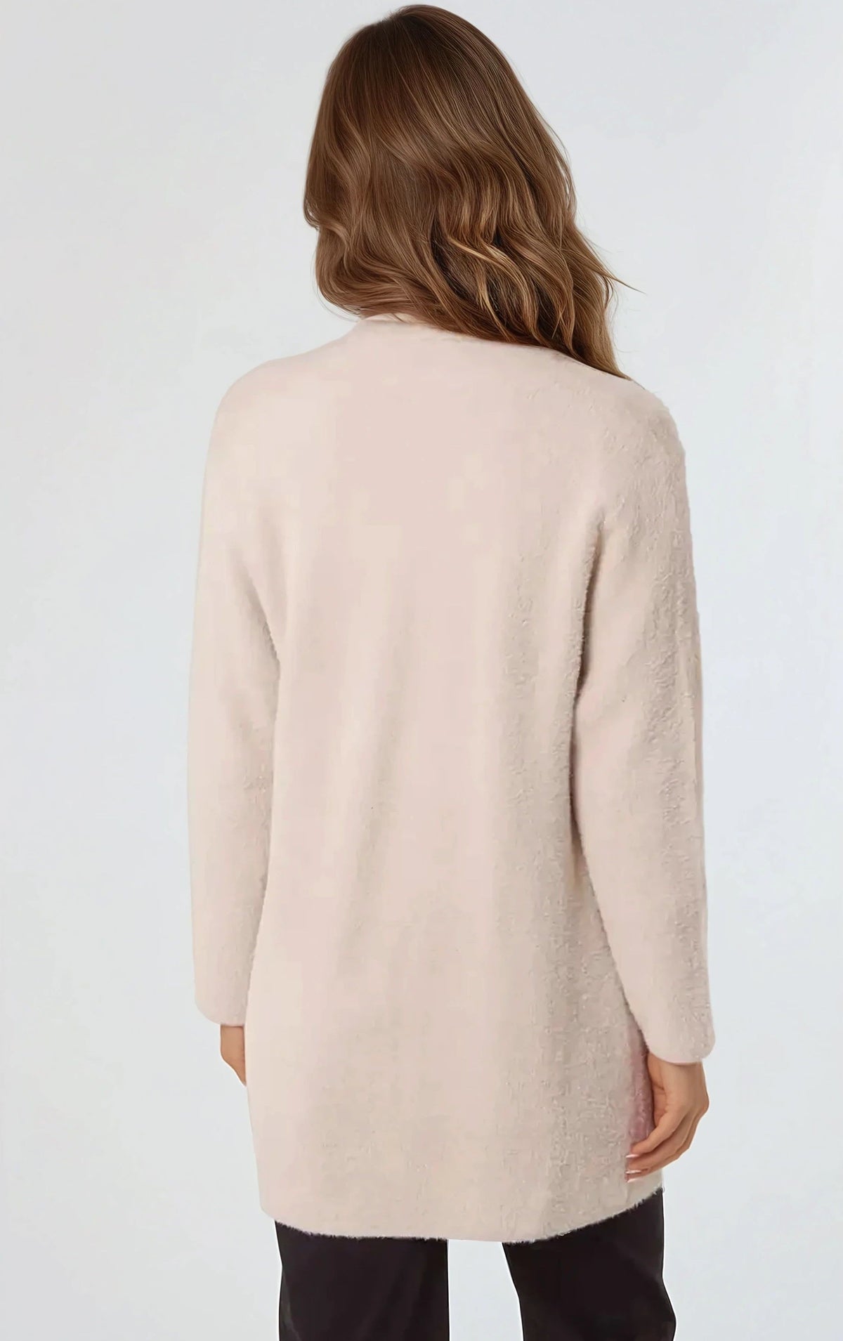 Beige Soft Open Front Cardigan – product image 3 of 3