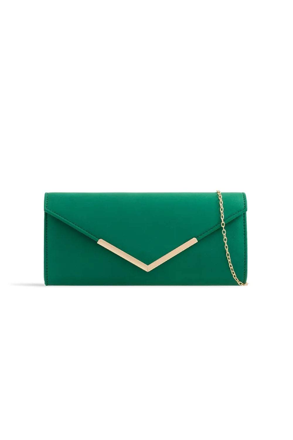 Green Suede Envelope Clutch Bag – product image 1 of 1