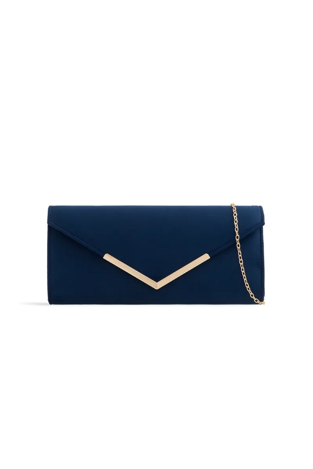 Navy Suede Envelope Clutch Bag – product image 1 of 1