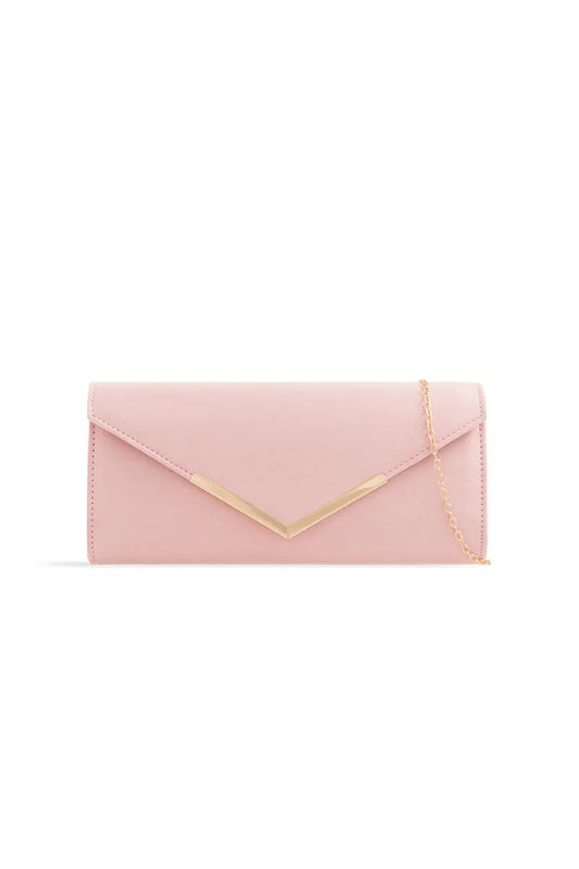 Pink Suede Envelope Clutch Bag – product image 1 of 1