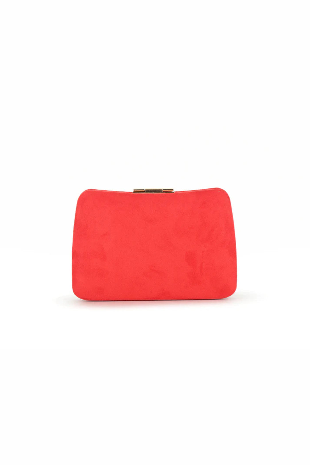 Red Suedette Clutch Bag with Detachable Chain – product image 3 of 3