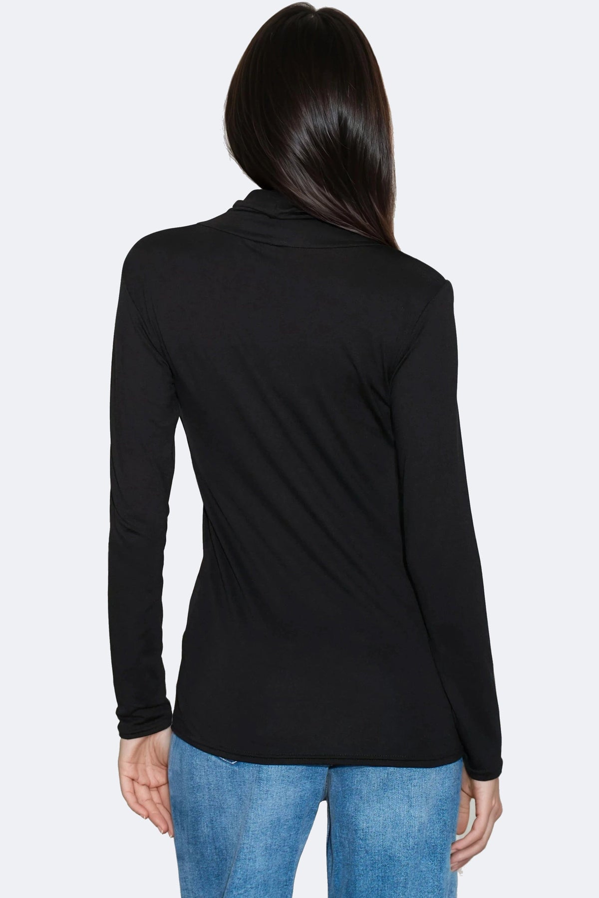 Black Turtleneck Long Sleeve Top – product image 4