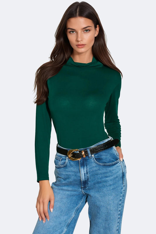 Green Turtleneck Long Sleeve Top – product image 2 of 4