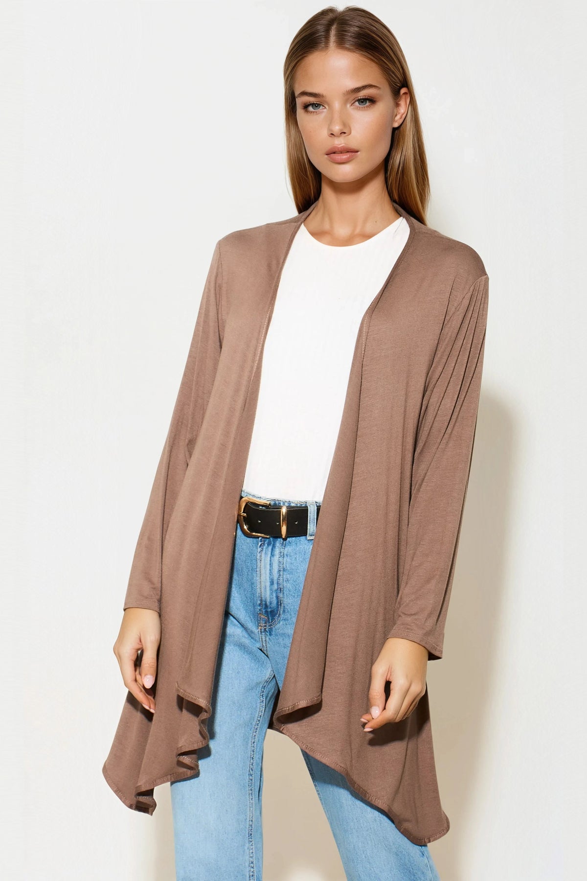 Mocha Waterfall Cardigan – product image 1 of 3
