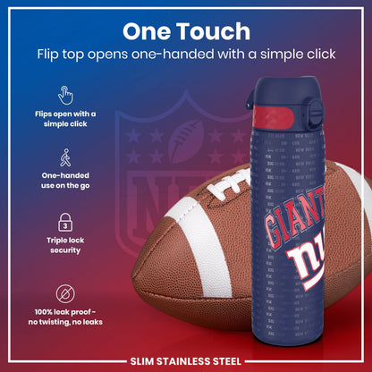 Leak Proof NFL Water Bottle, Stainless Steel, New York Giants, 600ml (20oz) – product image 3 of 7