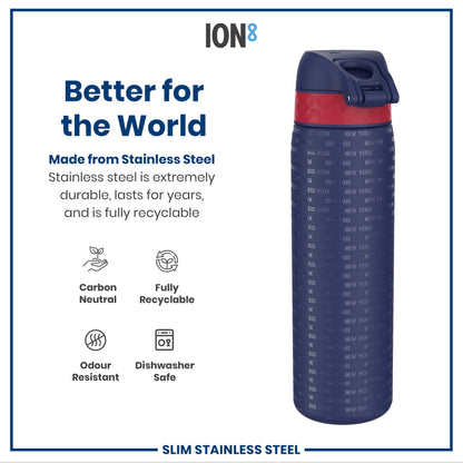 Leak Proof NFL Water Bottle, Stainless Steel, New York Giants, 600ml (20oz) – product image 5 of 7