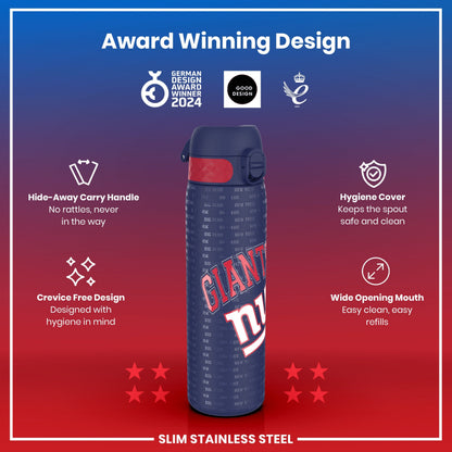 Leak Proof NFL Water Bottle, Stainless Steel, New York Giants, 600ml (20oz) – product image 6 of 7