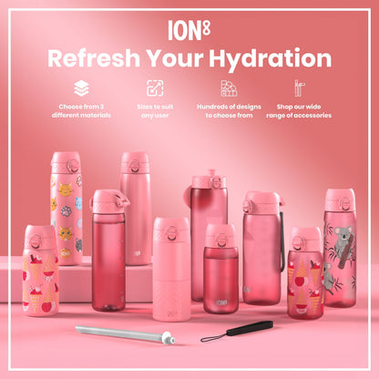 ION8 Insulated Steel Bottle – Rose Bloom (1L) – product image 7
