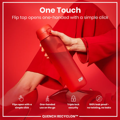ION8 Recyclon Leak-Proof Bottle – Red (1L) – product image 3