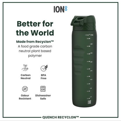 ION8 Recyclon Leak-Proof Bottle – Dark Green (1L) – product image 5