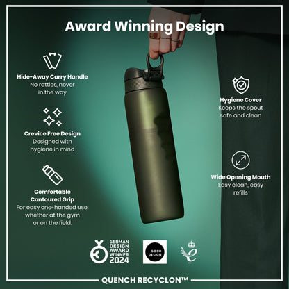 ION8 Recyclon Leak-Proof Bottle – Dark Green (1L) – product image 6
