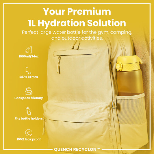 ION8 Recyclon Leak-Proof Bottle – Yellow (1L) – product image 2