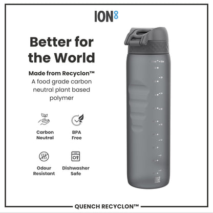 ION8 Recyclon Leak-Proof Bottle – Grey (1L) – product image 5