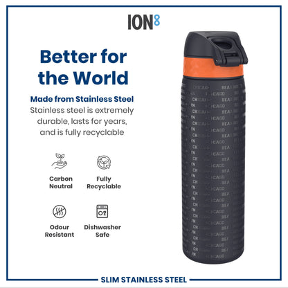 Leak Proof NFL Water Bottle, Stainless Steel, Chicago Bears, 600ml (20oz) – product image 5 of 7