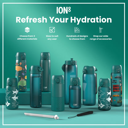 Leak Proof Thermal Steel Water Bottle, Insulated, Sharks, 320ml (11oz) - product image 7 of 7