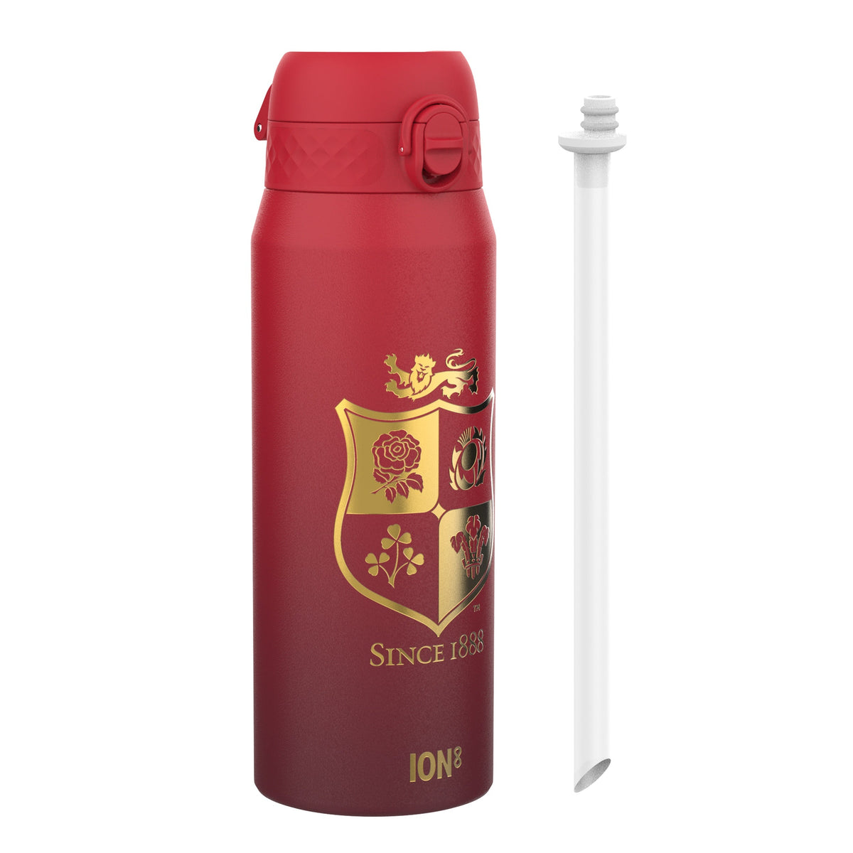 Lions X ION8 Insulated Steel Water Bottle, British & Irish Lions, Sea of Red, 750ml (24oz) – product image 1 of 7