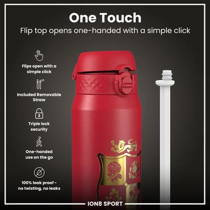 Lions X ION8 Insulated Steel Water Bottle, British & Irish Lions, Sea of Red, 750ml (24oz) – product image 3 of 7