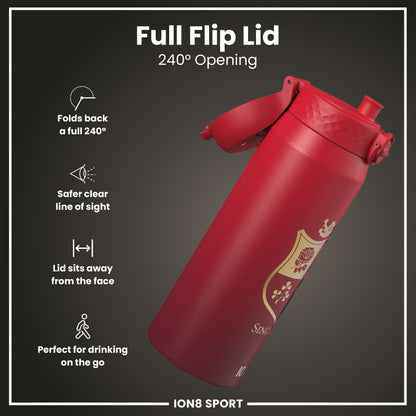 Lions X ION8 Insulated Steel Water Bottle, British & Irish Lions, Sea of Red, 750ml (24oz) – product image 4 of 7