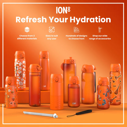 ION8 Recyclon Leak-Proof Bottle – Hearty Orange (1L) – product image 7