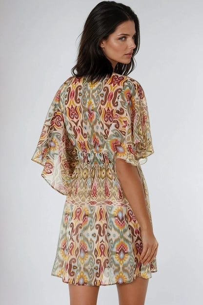 Khaki Tiered Mini Dress – product image 3 of 3