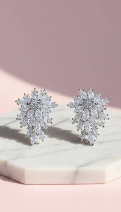 Clustered Crystal Drop & Dangle Earrings – product image 2 of 3