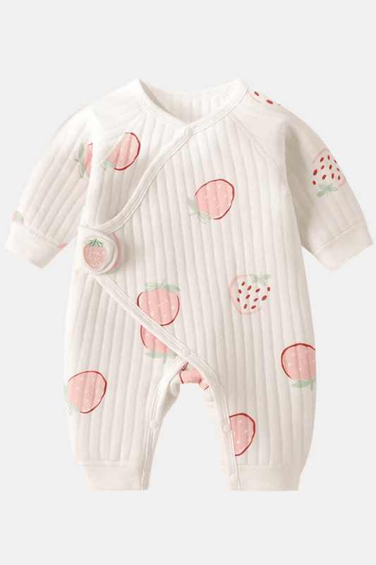 The Strawberry Boucle Wrap Baby Grow Romper – product image 1 of 4