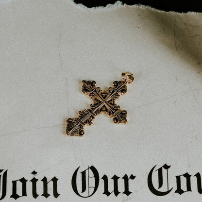 Gold Lament Cross Charm – product image 3