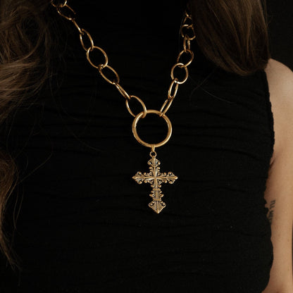 Gold Lament Cross Charm – product image 2