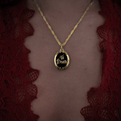 Gold Til Death Locket Necklace – product image 2 of 2