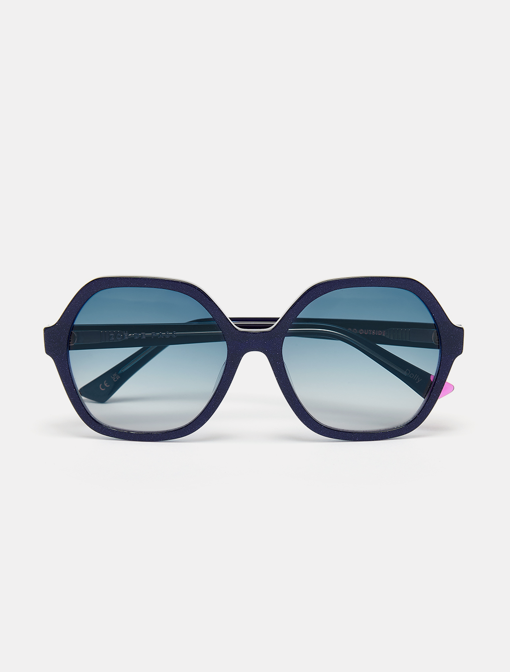 Dolly Hexagonal Sunglasses – Navy Shimmer – product image 1