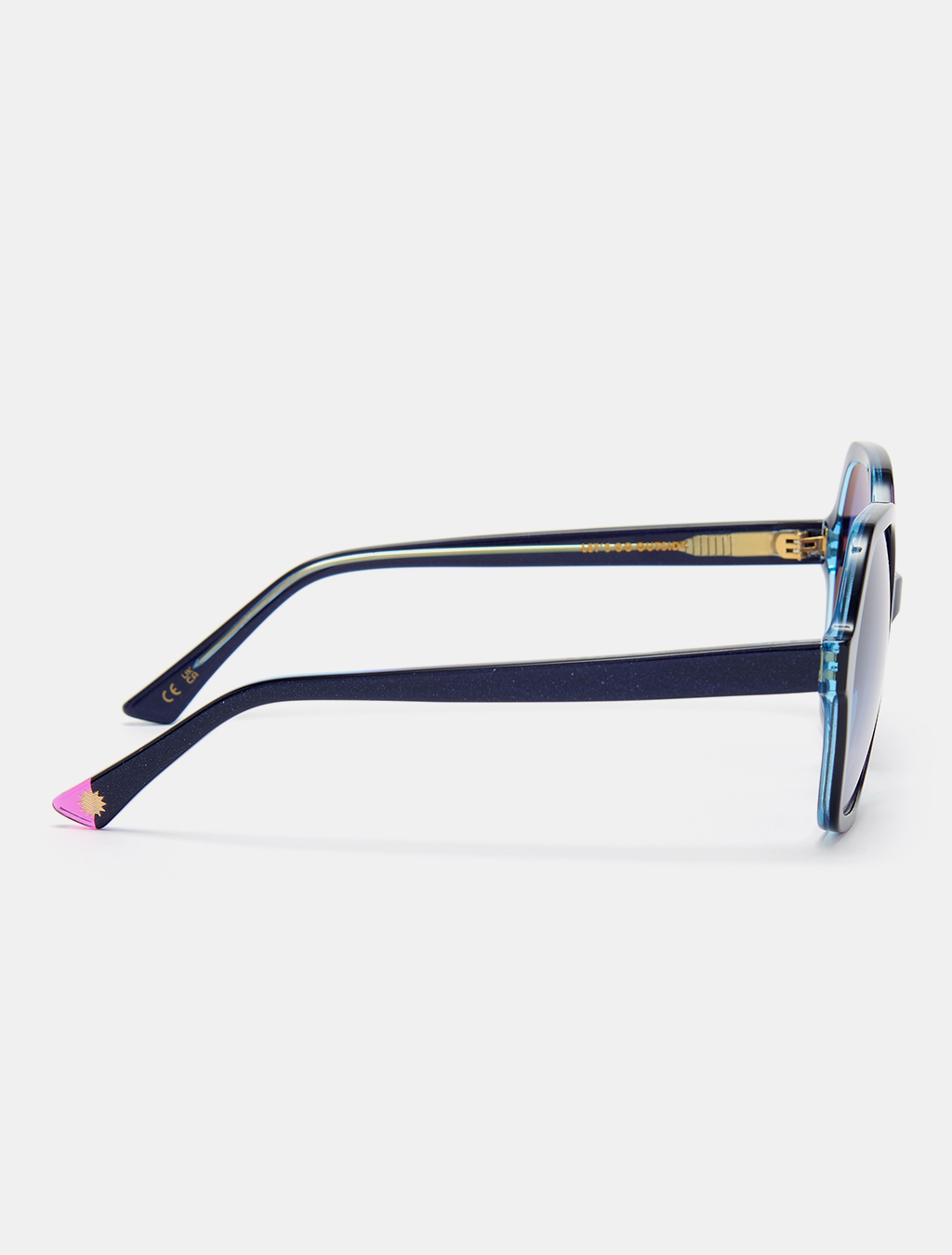 Dolly Hexagonal Sunglasses – Navy Shimmer – product image 2